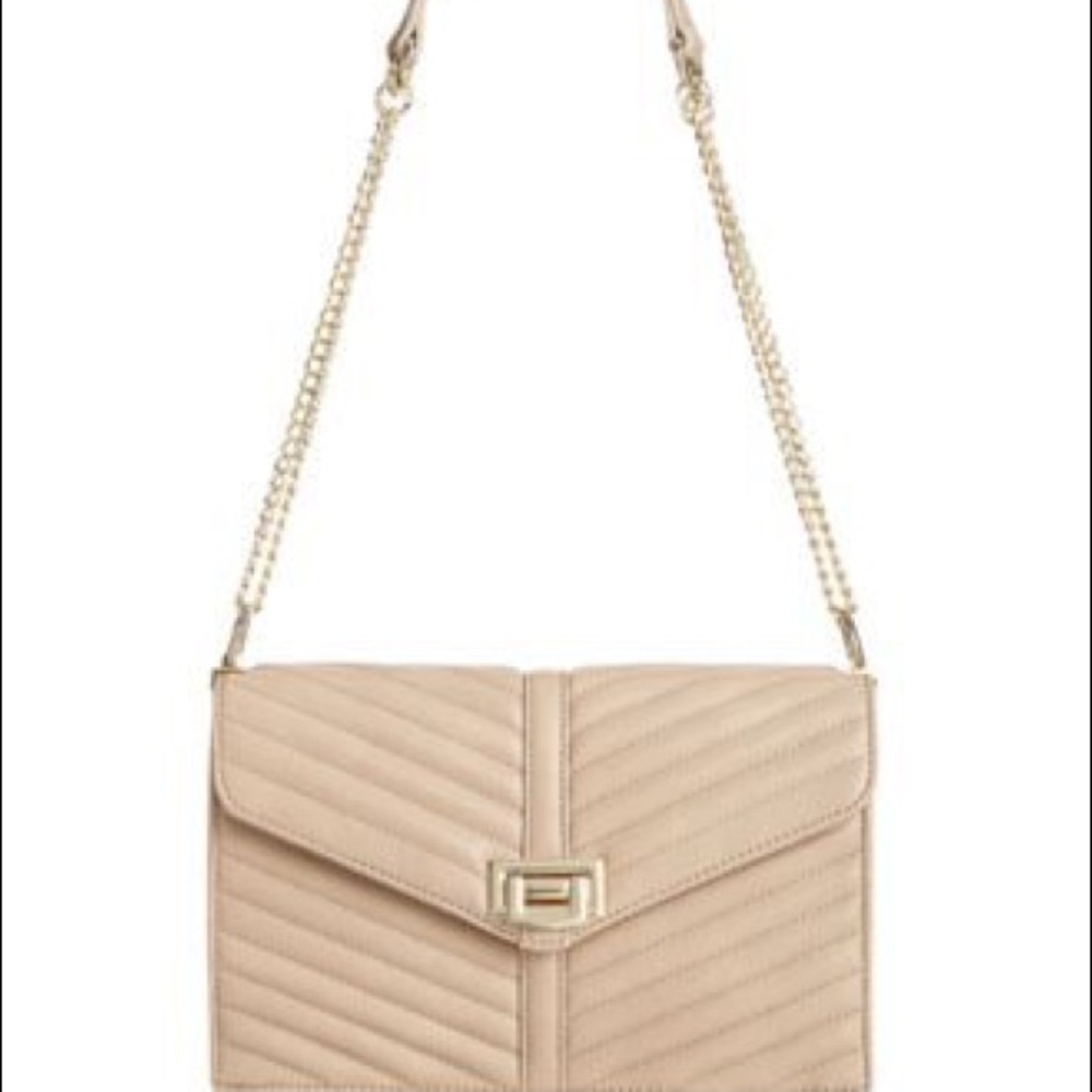 Nude Crossbody Chain Bag